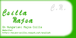 csilla majsa business card